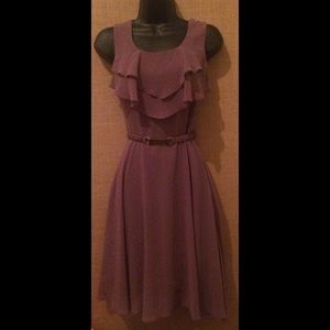 Classy purple ruffled dress!